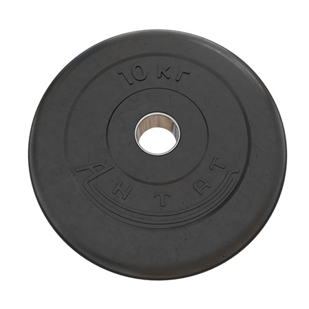 Тренировочный блин Антат 31 мм черный 10 кг