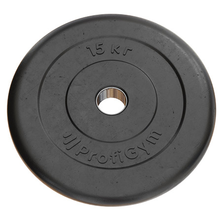 Тренировочный диск Profigym 15 кг 31 мм черный